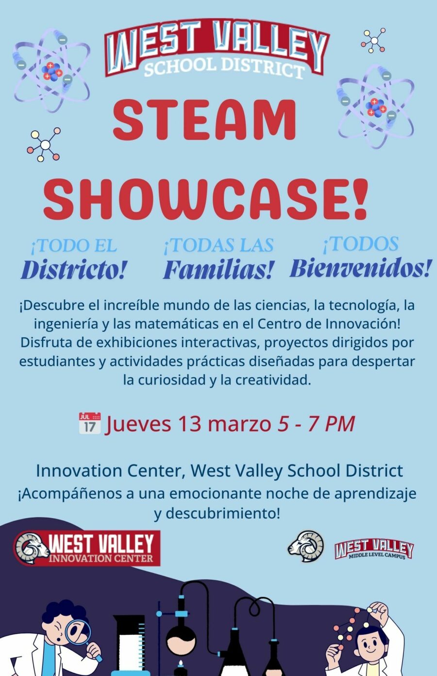 STEAM Showcase flyer SPA