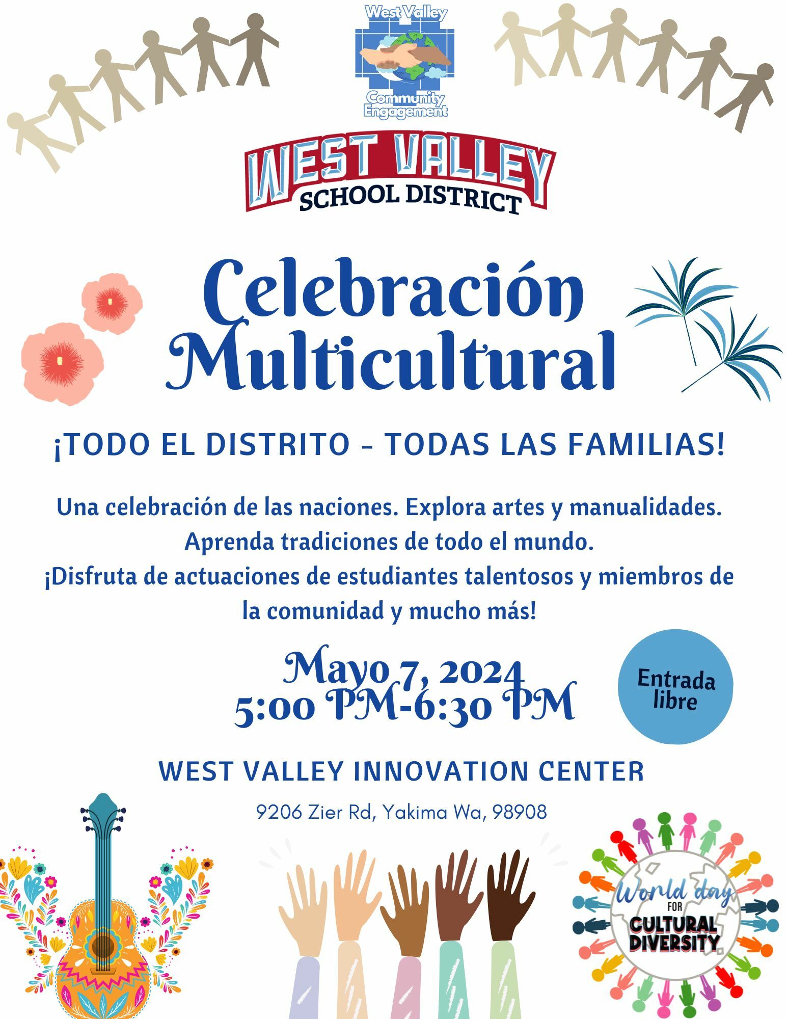 Multicultural Celebration flyer Spanish